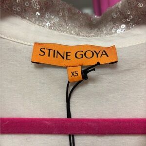 Stine Goya Cream Sequin Embellished Top
